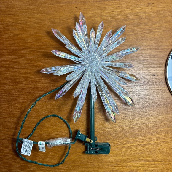 NEW Beautiful White Mini-Light Christmas Tree Star Topper - Picture 4 of 9